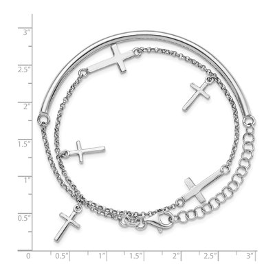 Sterling Silver Cross Wrap Bracelet – view 4