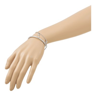 Sterling Silver Cross Wrap Bracelet – view 7