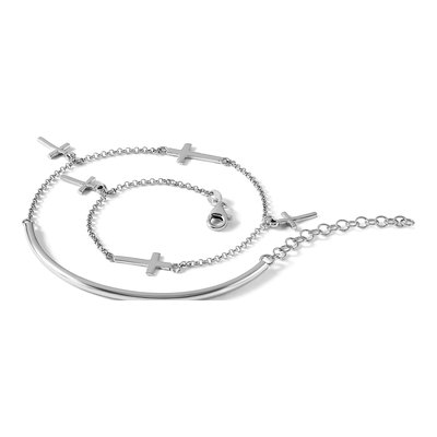 Sterling Silver Cross Wrap Bracelet – view 8