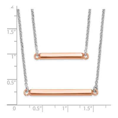 Rose Gold-Plated Sterling Silver Bar Necklace – view 7