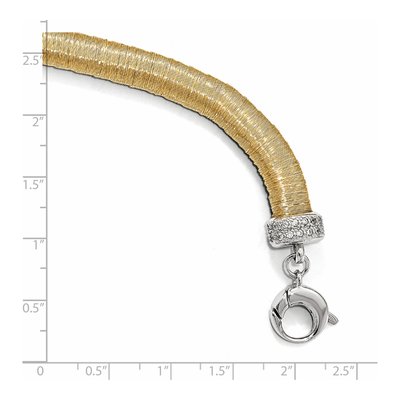 Gold-Plated Sterling Silver CZ Bracelet – view 3