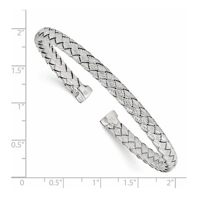 Sterling Silver Woven Cuff Bracelet – view 2