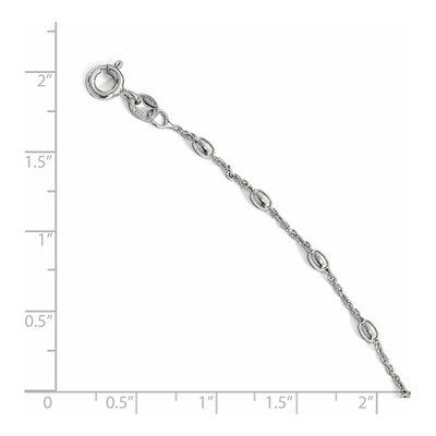 Sterling Silver Beaded Anklet – view 4