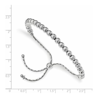Sterling Silver Beaded Adjustable Bracelet – view 3