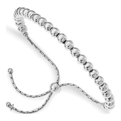 Sterling Silver Beaded Adjustable Bracelet
