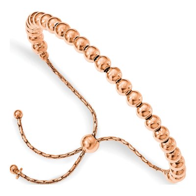 Rose Gold-Plated Sterling Silver Beaded Bracelet