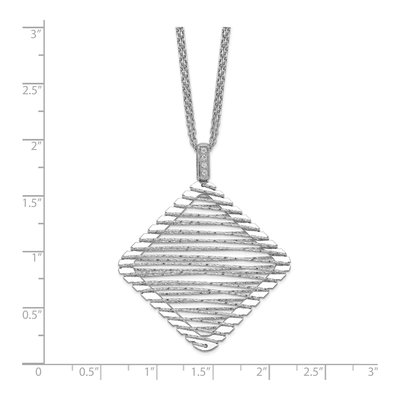 Sterling Silver CZ Pendant Necklace – view 4