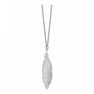 Sterling Silver Leaf Pendant Necklace – view 3