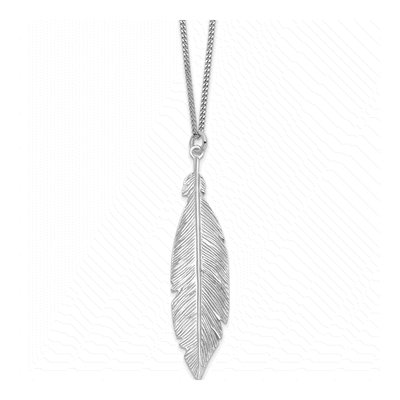 Sterling Silver Leaf Pendant Necklace