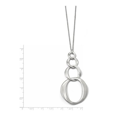 Sterling Silver Rolo Pendant Necklace – view 2