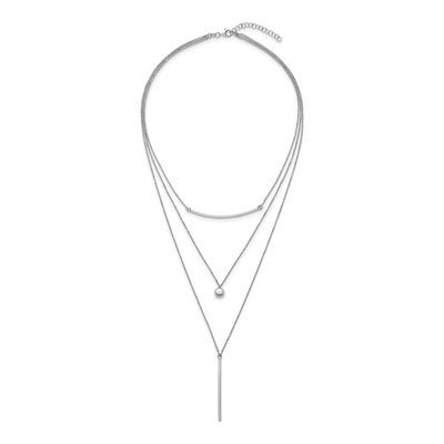 Sterling Silver Three Strand Necklace – view 6