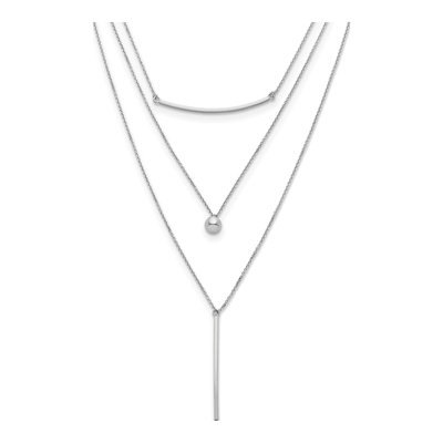 Sterling Silver Three Strand Necklace