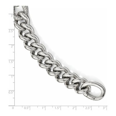 Sterling Silver CZ Woven Bracelet – view 3