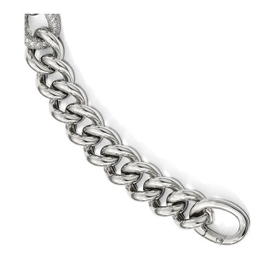 Sterling Silver CZ Woven Bracelet