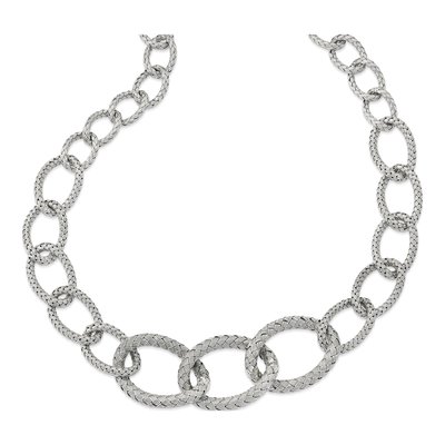 Sterling Silver Woven Necklace