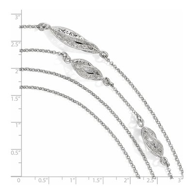 Sterling Silver Filigree Multi-Strand Necklace – view 5