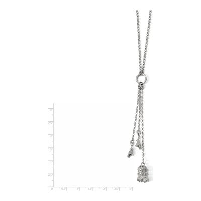 Sterling Silver Bird Cage Necklace – view 4