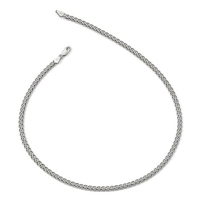 Sterling Silver Spiga Necklace – view 6
