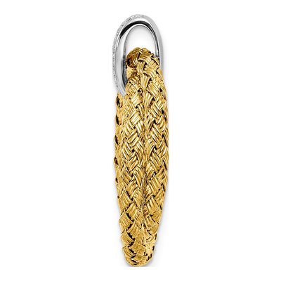 Gold-Plated Sterling Silver CZ Braided Pendant – view 4
