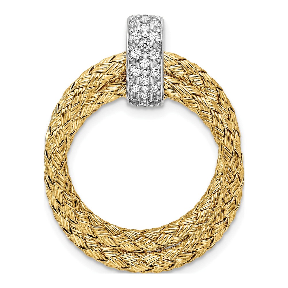 Sterling Silver Braided CZ Pendant