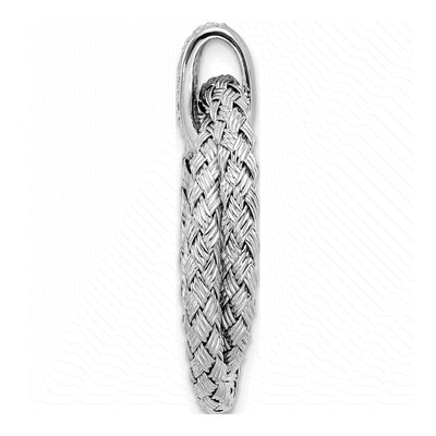 Sterling Silver CZ Braided Pendant – view 4