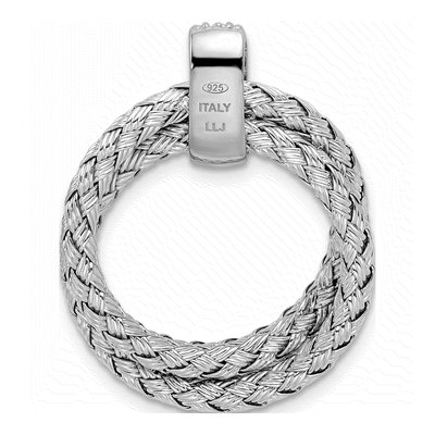 Sterling Silver CZ Braided Pendant – view 5