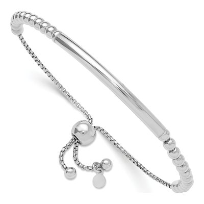 Sterling Silver Beaded Adjustable Bracelet