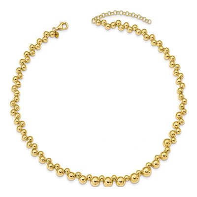 Sterling Silver Beaded Necklace – view 2