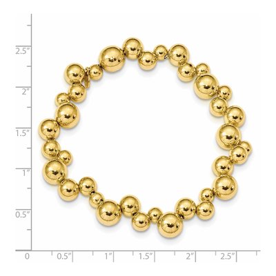 Sterling Silver Beaded Magnetic Bracelet – view 3