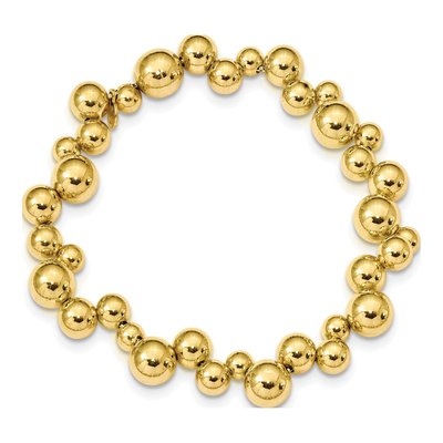 Sterling Silver Beaded Magnetic Bracelet