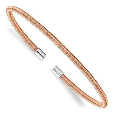 Sterling Silver Textured Cuff Bangle Bracelet