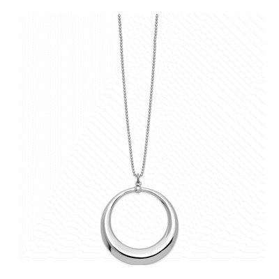 Sterling Silver Circle Necklace – view 3