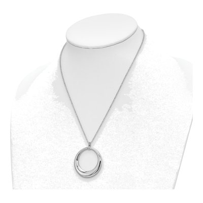 Sterling Silver Circle Necklace – view 6