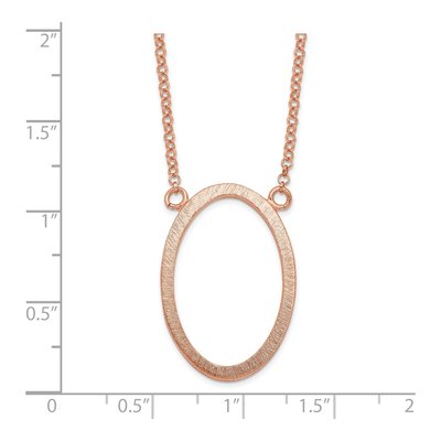 Rose Gold-Plated Sterling Silver Oval Necklace – view 3