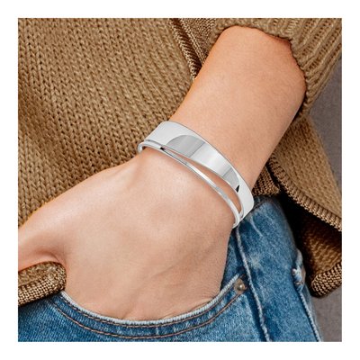 Sterling Silver Fancy Cuff Bracelet – view 3