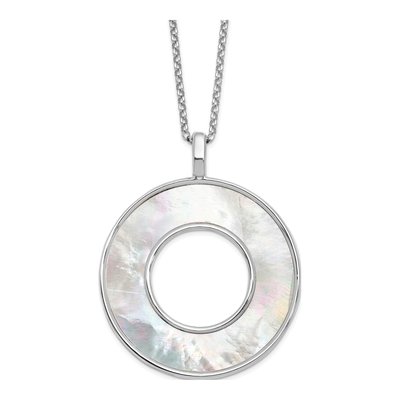 Sterling Silver Circle Pendant Necklace