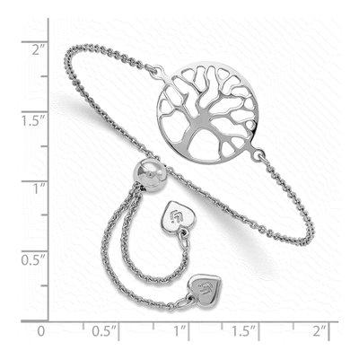 Sterling Silver Tree of Life Adjustable Bracelet – view 2