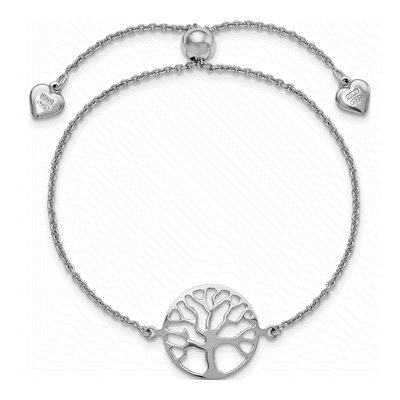 Sterling Silver Tree of Life Adjustable Bracelet – view 3