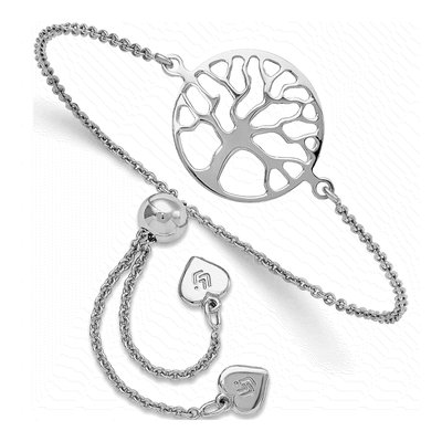 Sterling Silver Tree of Life Adjustable Bracelet