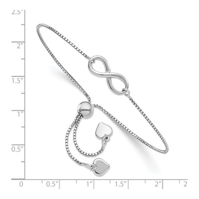 Sterling Silver Infinity Adjustable Bracelet – view 3