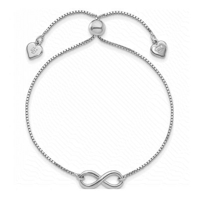 Sterling Silver Infinity Adjustable Bracelet – view 4