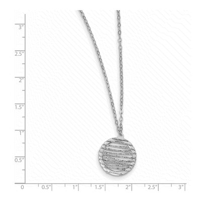 Sterling Silver Diamond-Cut Circle Necklace – view 4