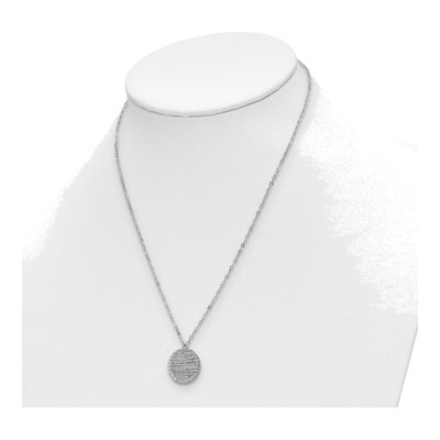 Sterling Silver Diamond-Cut Circle Necklace – view 5