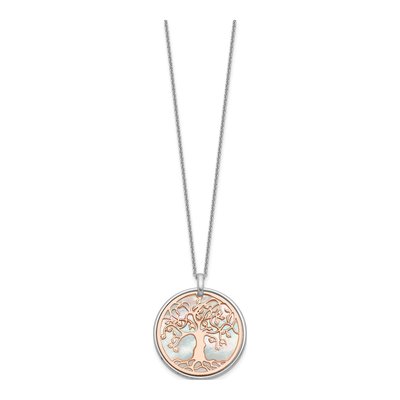 Sterling Silver Mother of Pearl Tree of Life MOP Necklace – view 3