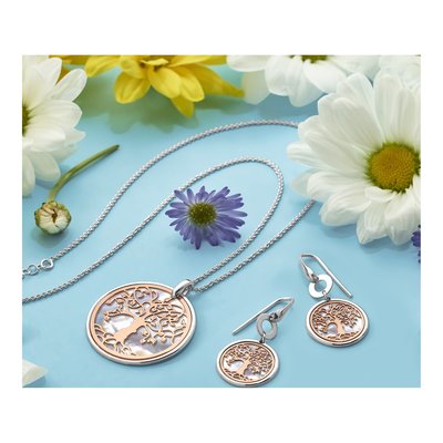 Sterling Silver Mother of Pearl Tree of Life MOP Necklace – view 6