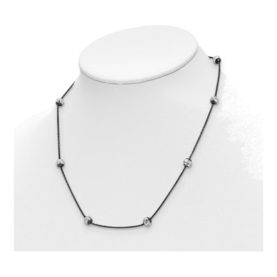 Sterling Silver Ruthenium Necklace – view 3