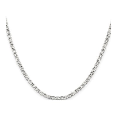 Sterling Silver 3.1mm Semi-Solid Flat Anchor Chain – view 2