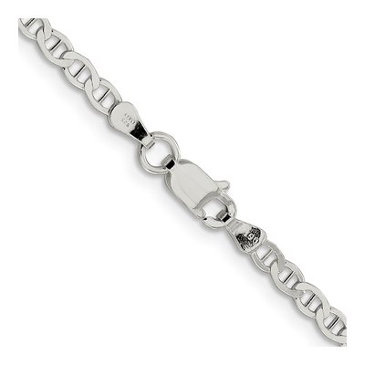 Sterling Silver 3.1mm Semi-Solid Flat Anchor Chain – view 3