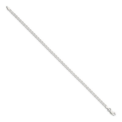 Sterling Silver 3.1mm Semi-Solid Flat Anchor Chain Bracelet – view 2
