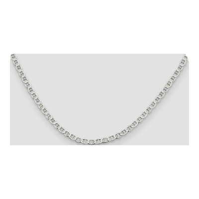 Sterling Silver 4mm Semi-Solid Flat Anchor Chain – view 4
